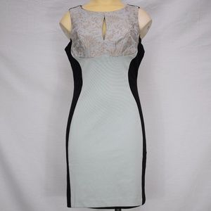 Ark & Co Blue & Black Sleeveless Open Back Dress M